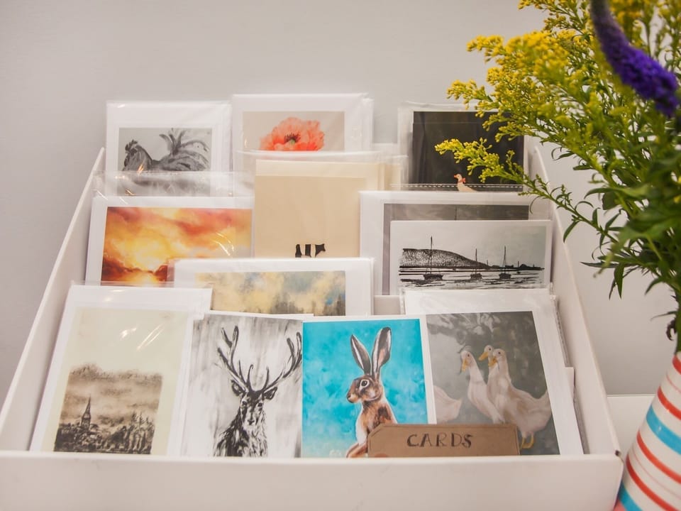 Cards illustrated by the owner and artist Emma Taylor.