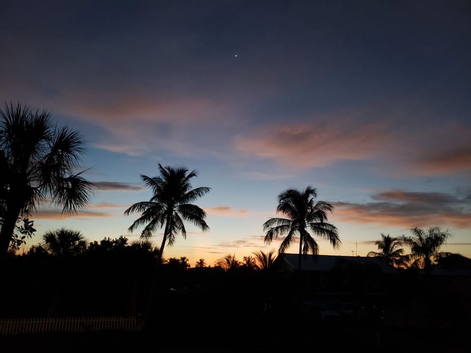 Beautiful sun rises from your balcony