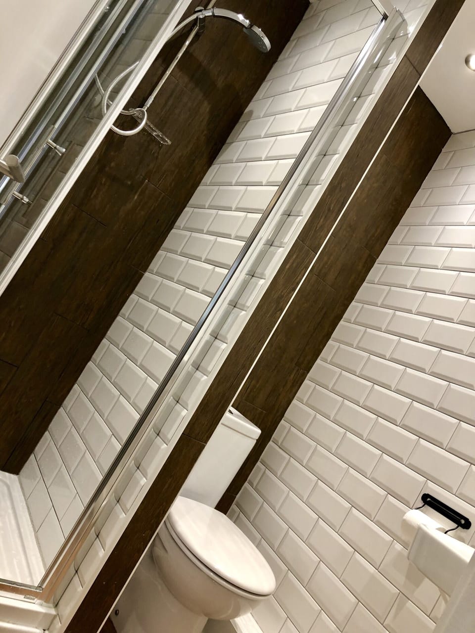 Bathroom with shower and toilet 