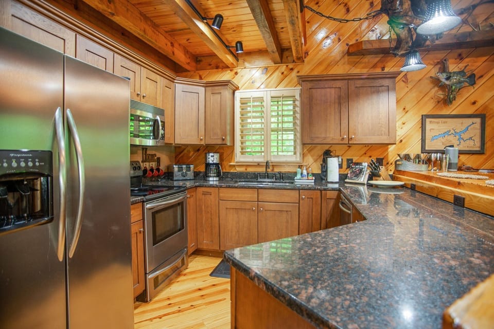 Room, Indoors, Kitchen, Furniture, Flooring