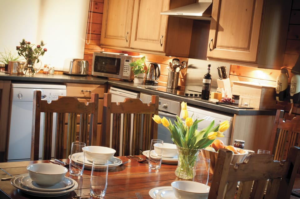 Log Cabin Dining/Kitchen Area