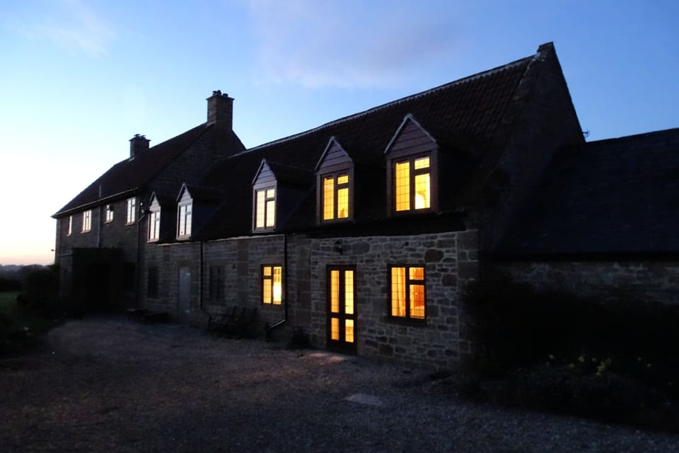 The Dairy at night-time