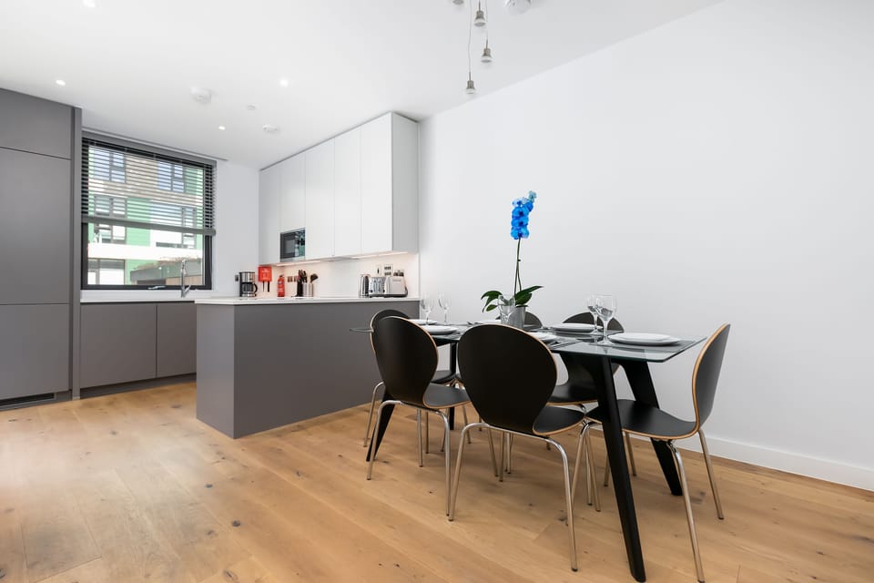 Dining and open plan kitchen