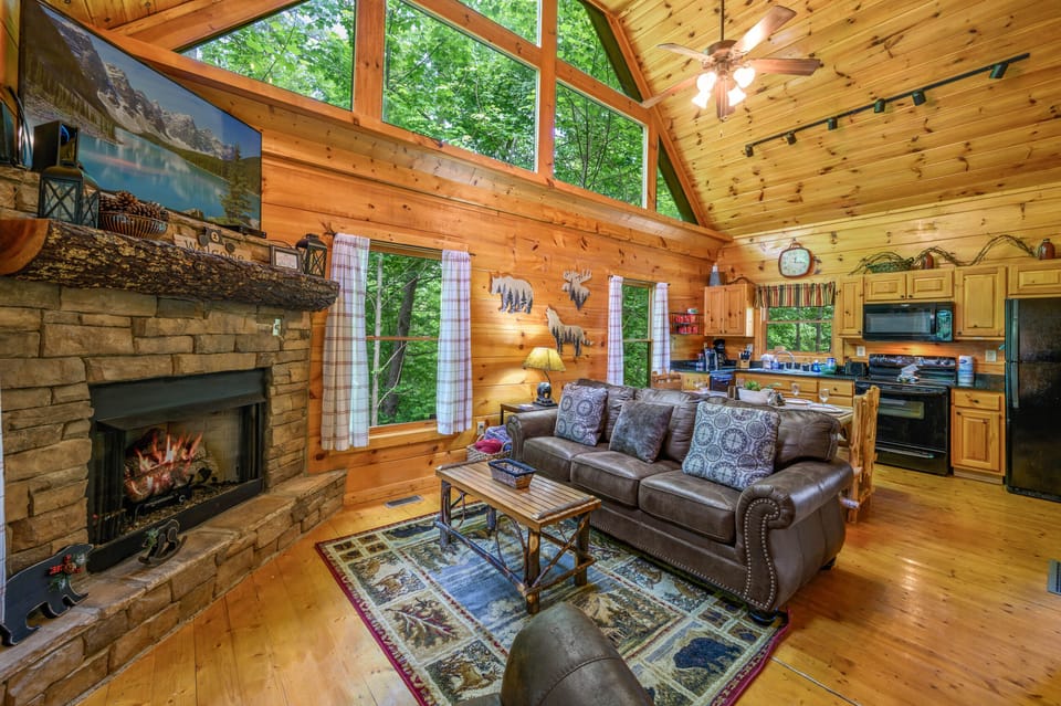 Enjoy the open floor plan while relaxing and grilling on the back deck.