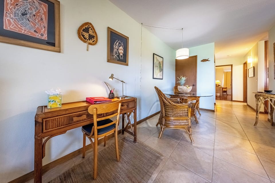 Workspace area for business during your stay.