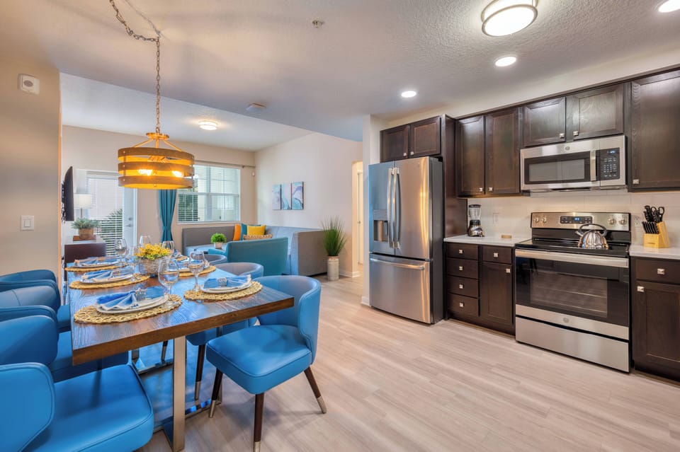 Dining area and kitchen