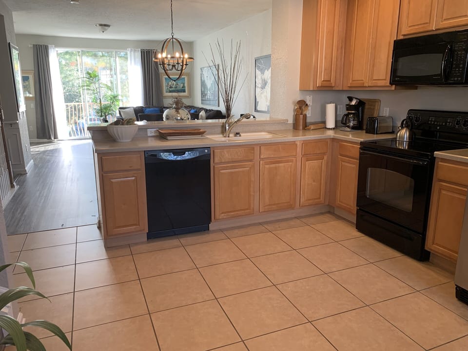 View of the open concept kitchen.