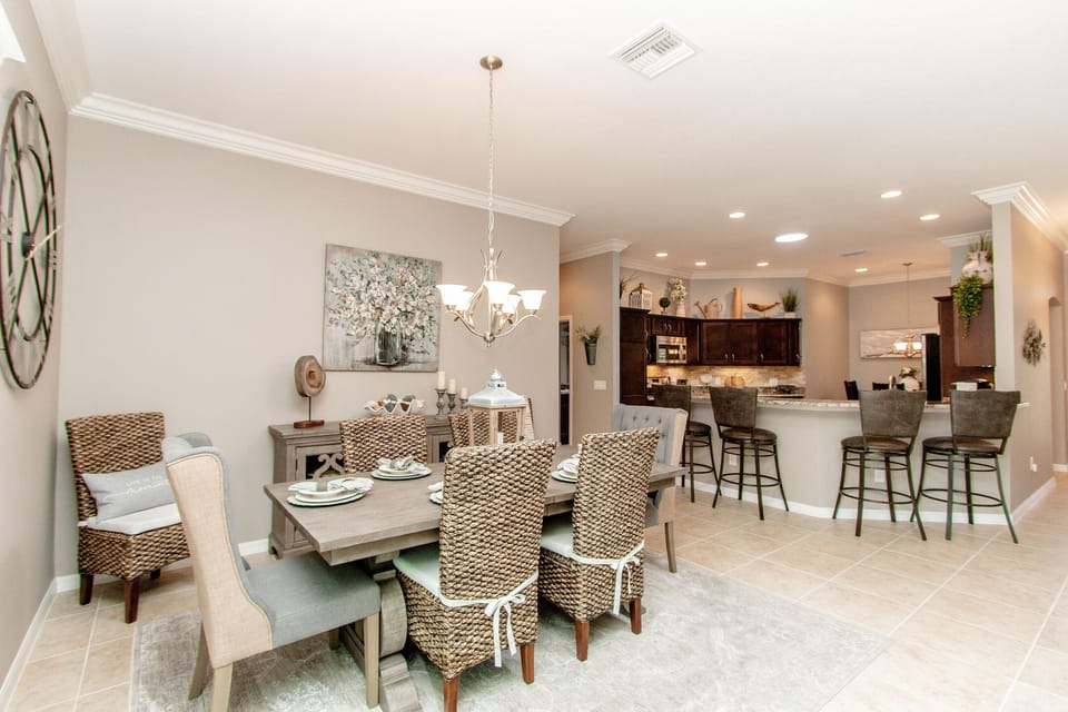 Dining rm and kitchen