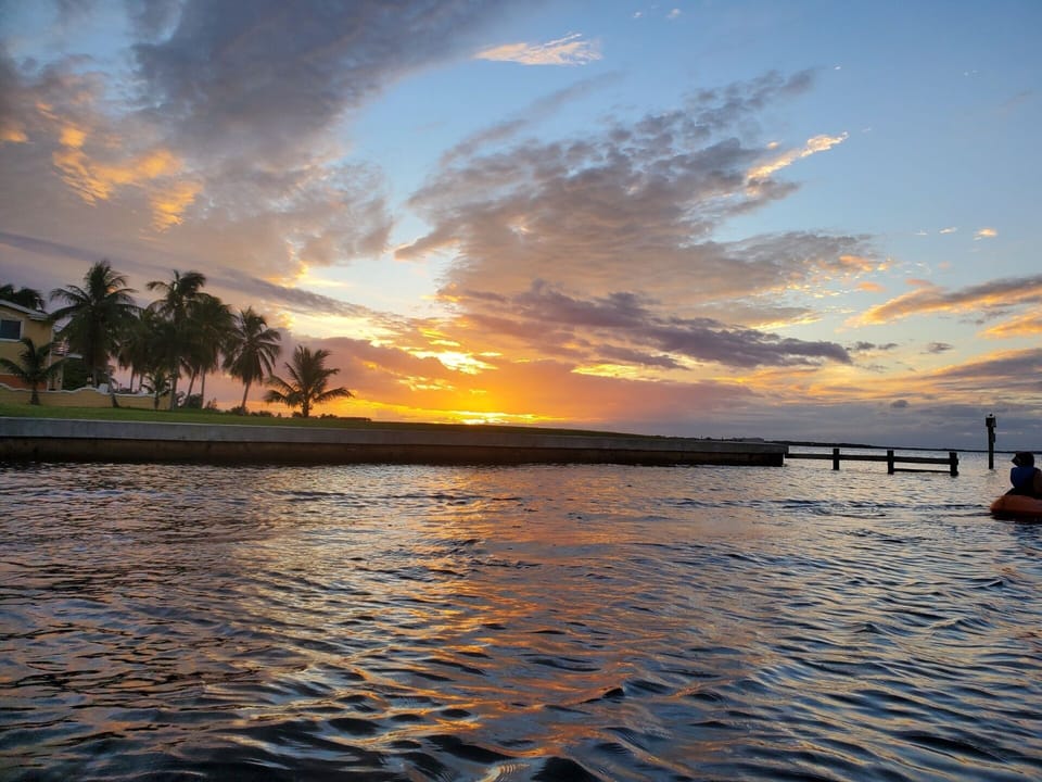 Sunset views from the kayaks!