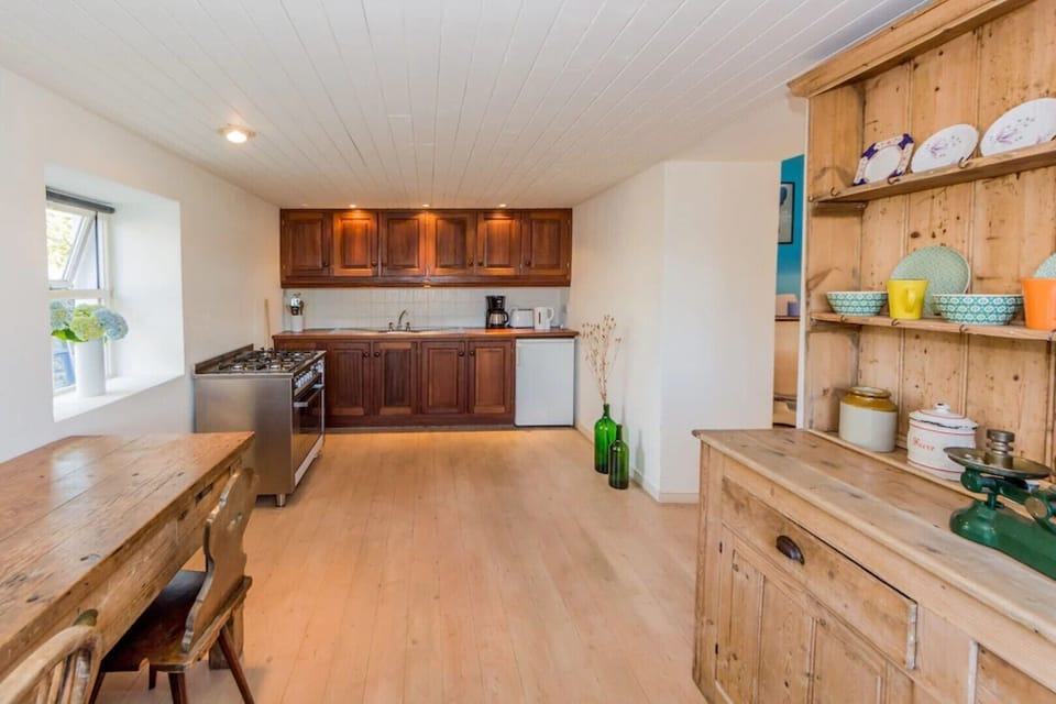 the kitchen