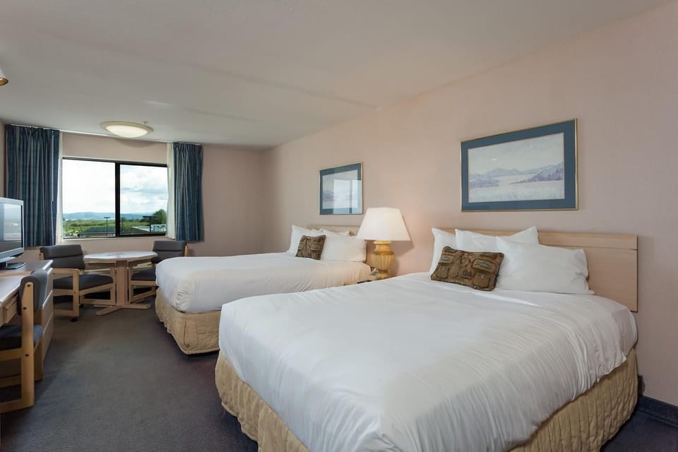 Wake up to serene views from your bright, spacious room.