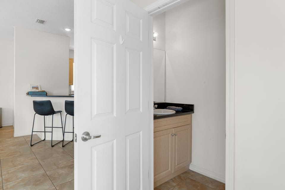 Half bathroom on first floor