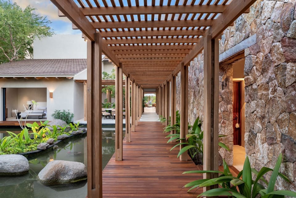 The villa views upon entry are stunning