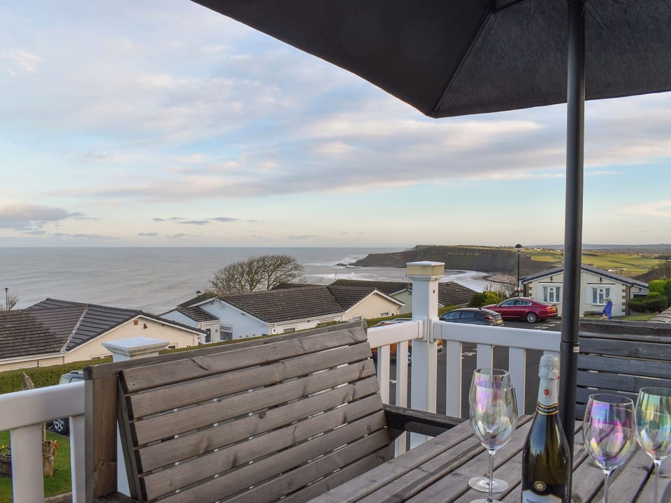 Lovely views from the terrace | Sea View Cottages- North Sea Views - Sea View Cottages, Knipe Point, near Cayton