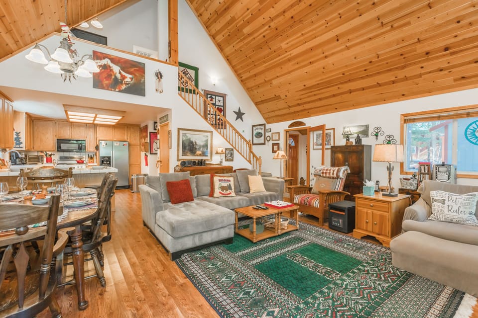 Expansive Living Area Shot Leading Us Upstairs