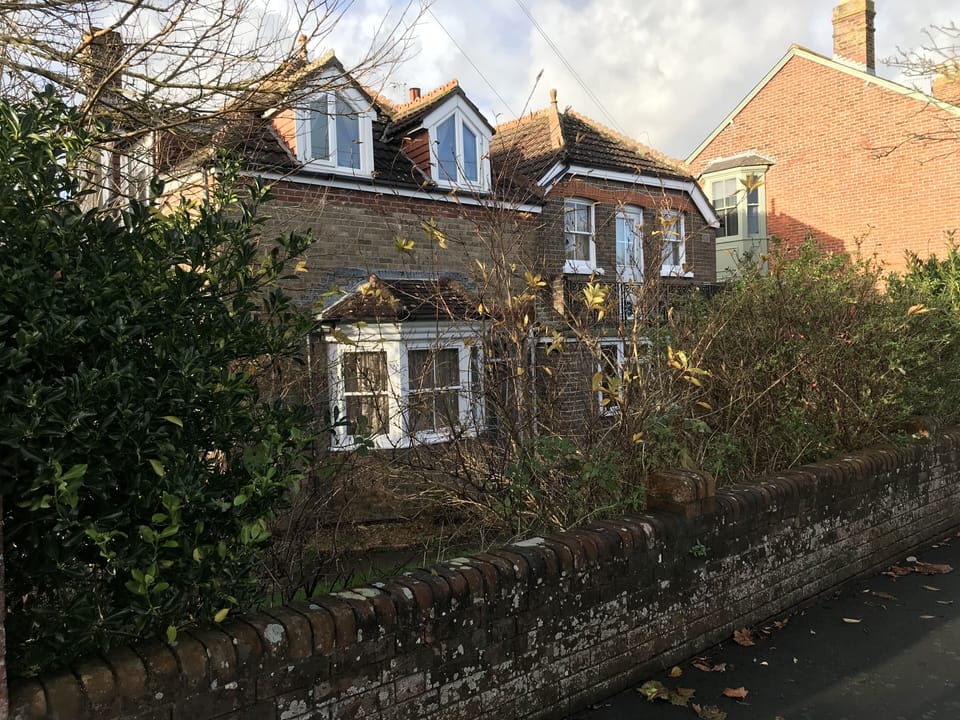Front of house. 
