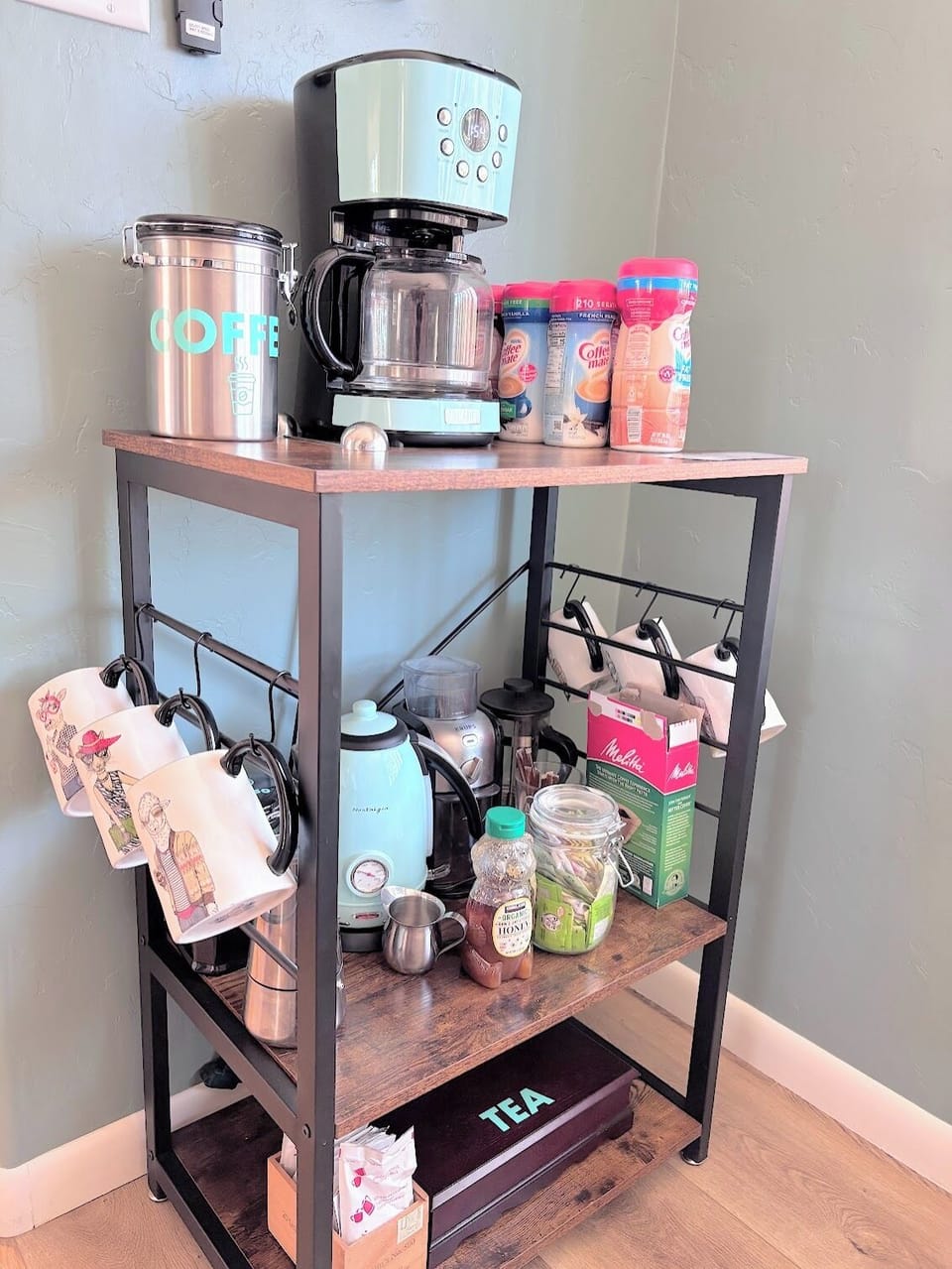 Coffee bar with EVERYTHING you need to get going in the morning