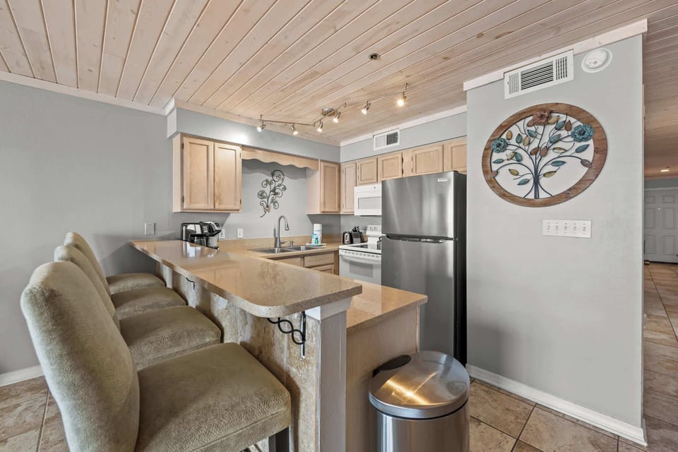 Our kitchen is an open-concept to the living area.