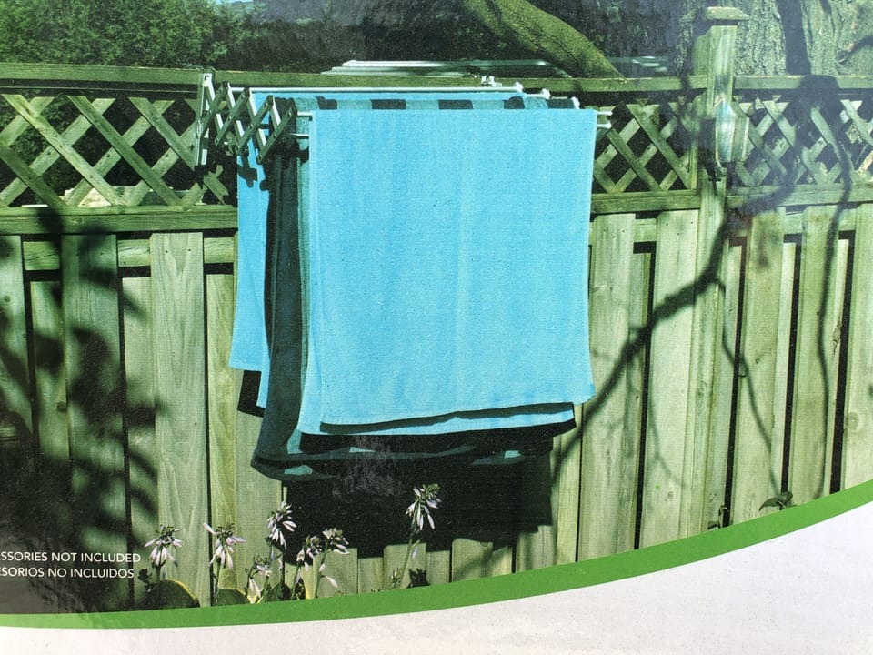There are 2 drying racks on the deck for drying bathing suits, clothes, towels.