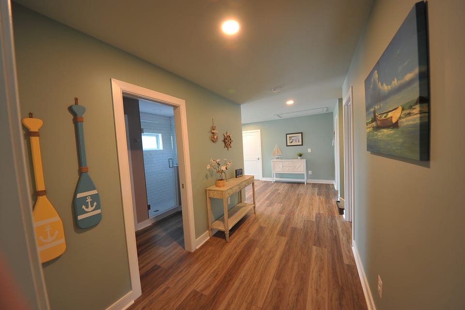 2nd floor hall to bunk rooms and hall bathroom