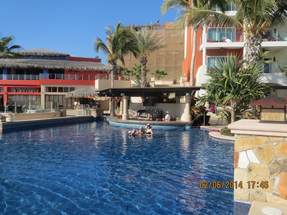 pool with pool bar
