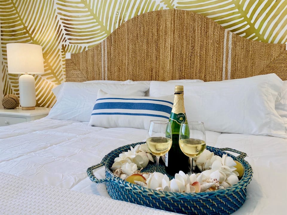 Crisp white bedding