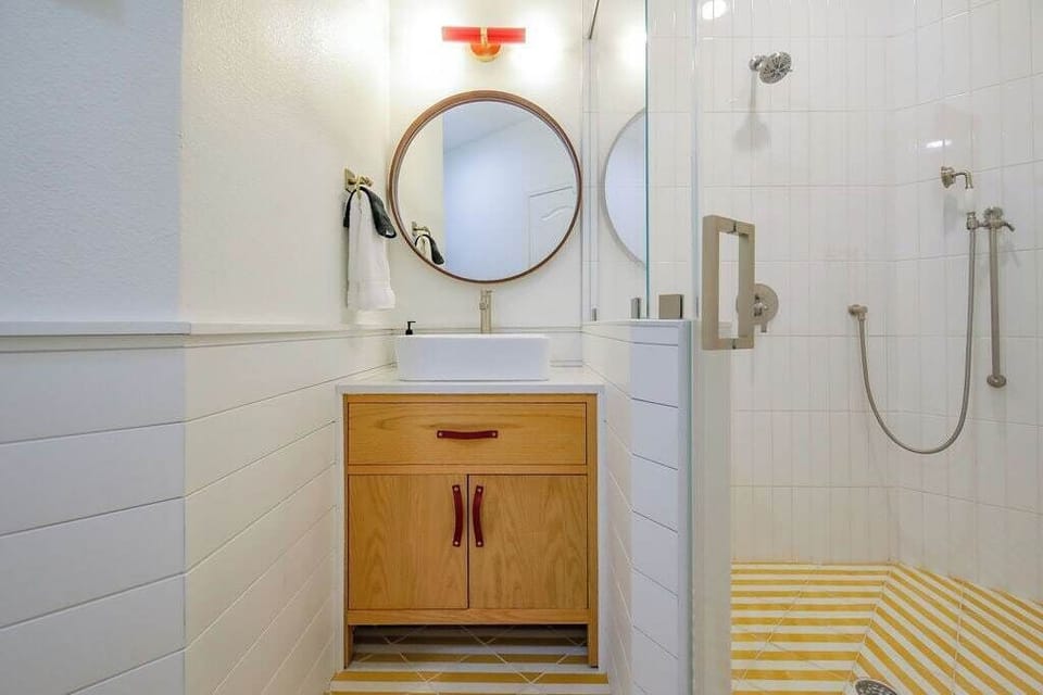 Full Bathroom Vanity and Shower - Walker Luxury Vacation Rentals