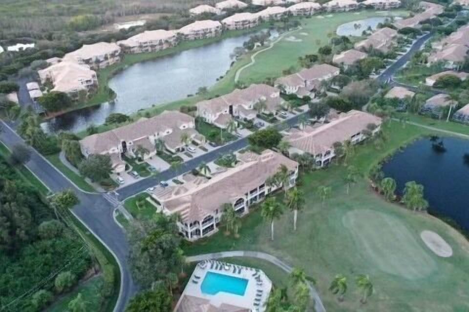 Neighborhood Pool by condo. 