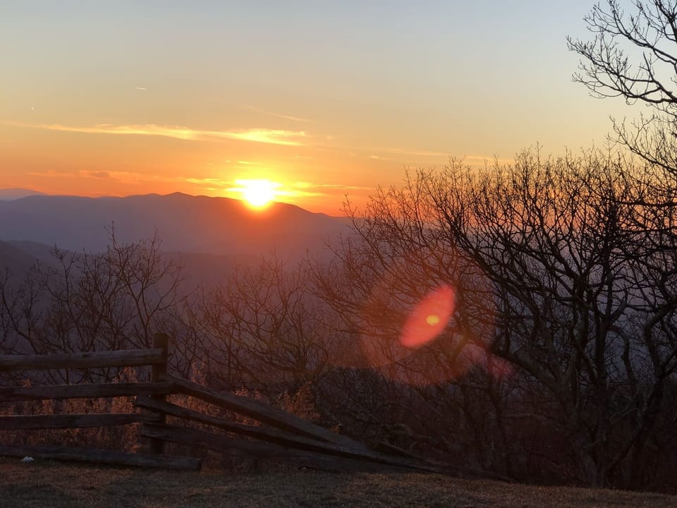 Great place to watch the sun set at Devils Knob Overlook