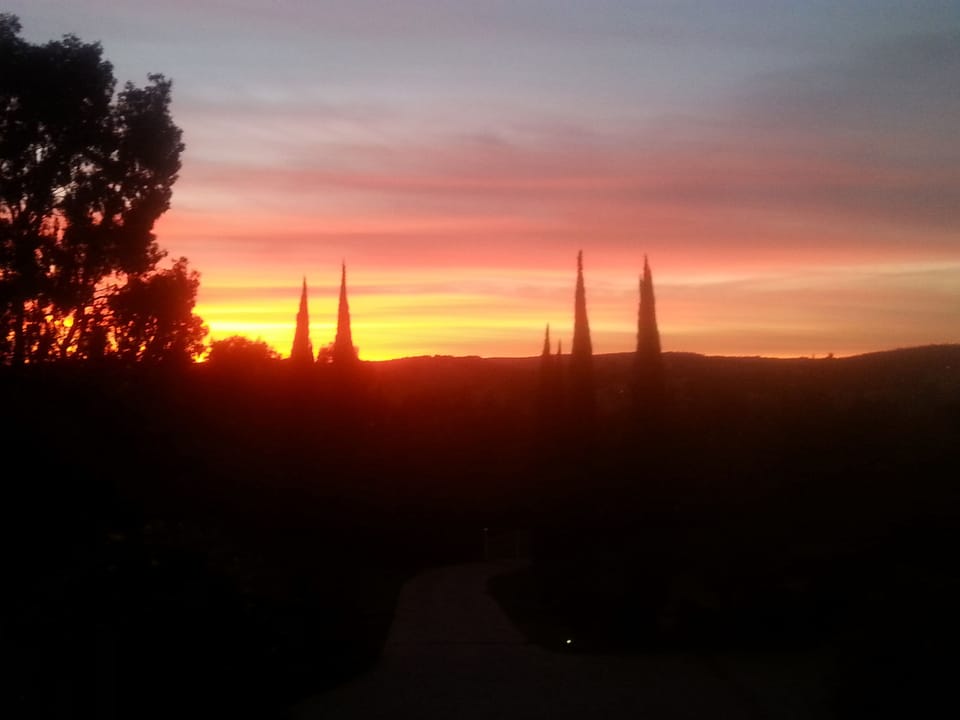 Sun set from retreat grounds