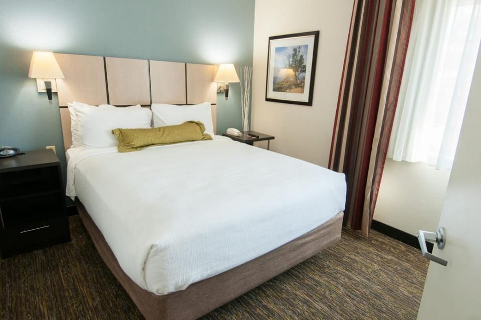 Happiness is curling up in a comfy bed after a long trip!