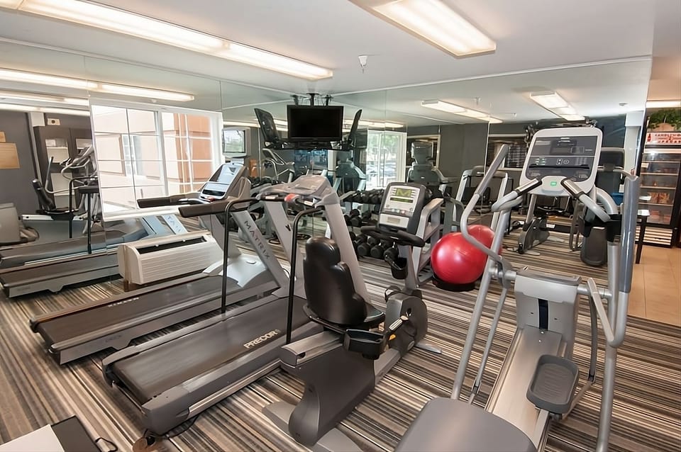 Stay motivated with a full cardio lineup and spacious workout room.