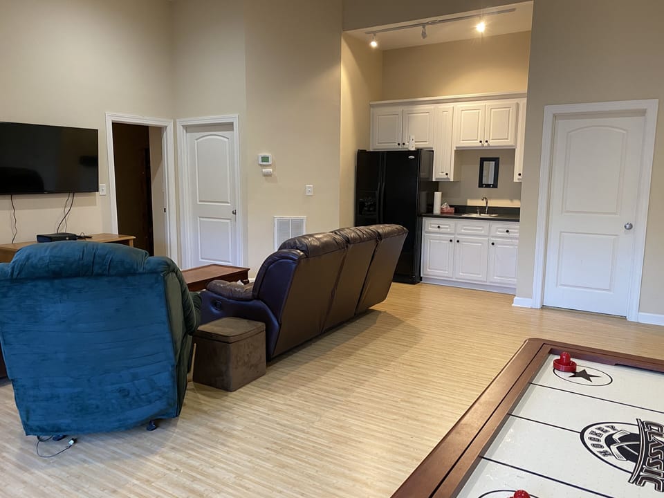 Downstairs refrigerator is not available to guests. 
