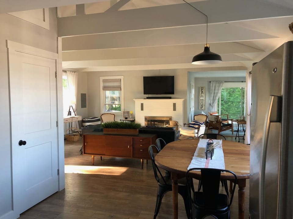 View of dining/main living space from kitchen