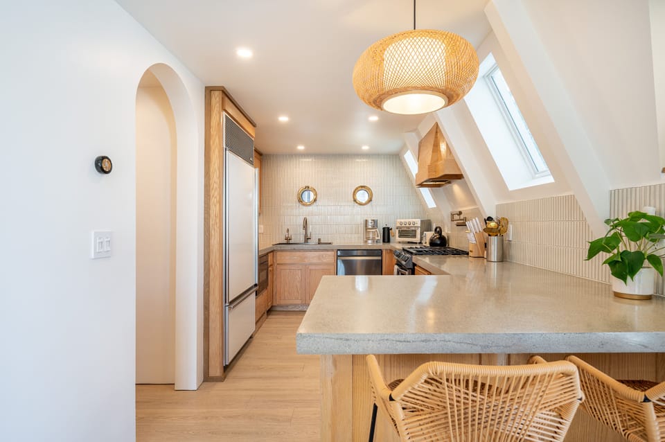 Clean + Modern + Well Appointed Kitchen with filtered water.