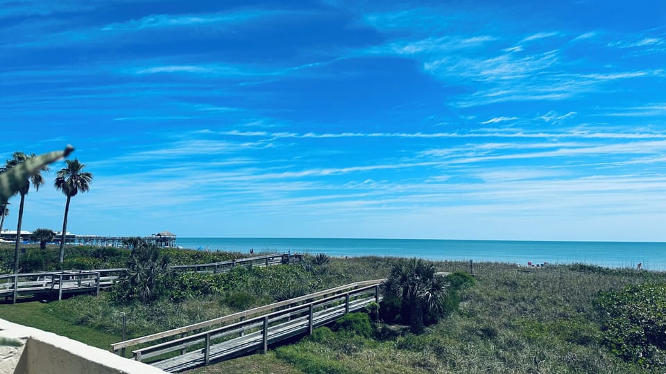 View from balcony! Famous cocoa beach pier!