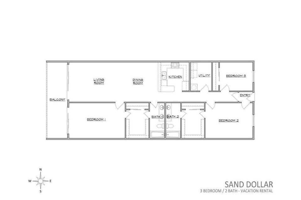 Floor plan of Sand Dollar 110