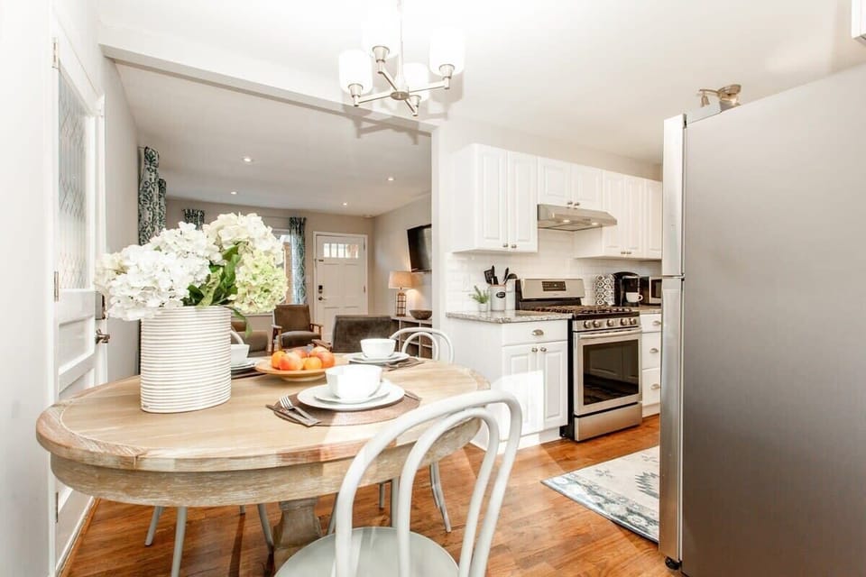 Gather around the table for a shared meal, fresh coffee, and the kind of conversation that only happens when everyone feels truly at home — the kitchen at Dogwood Den is made for exactly this.
