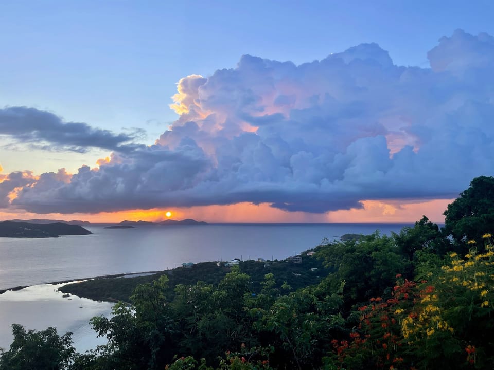 sunrise over Norman Island