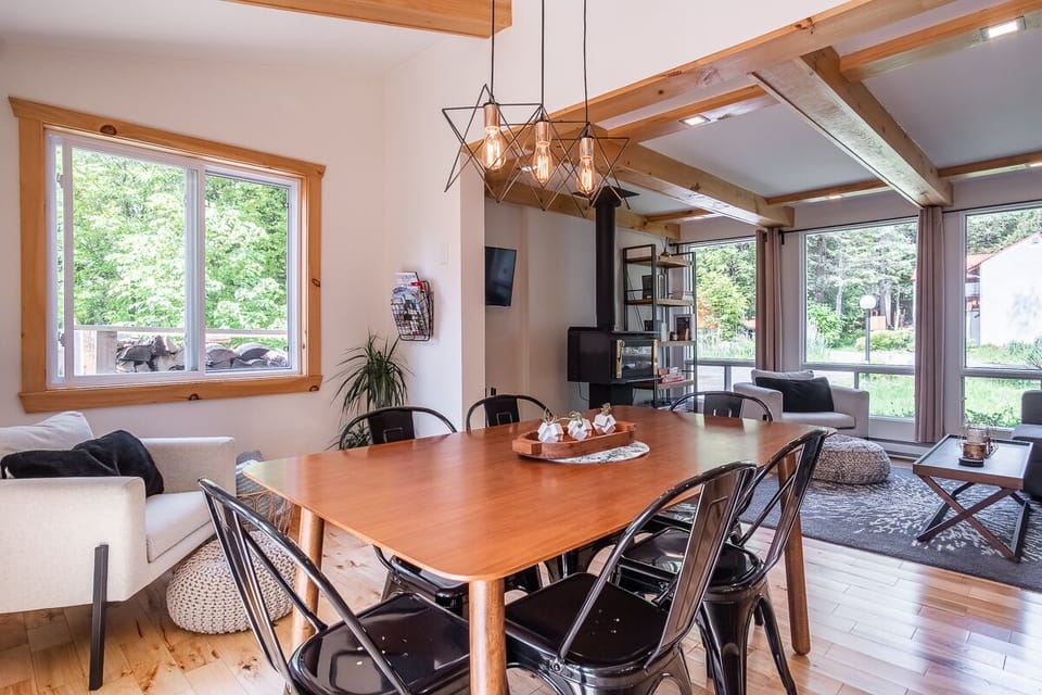 halet Scandinavian dining and living spaces