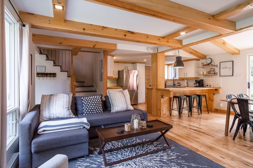 Chalet Scandinavian living, dining, and kitchen spaces (2)