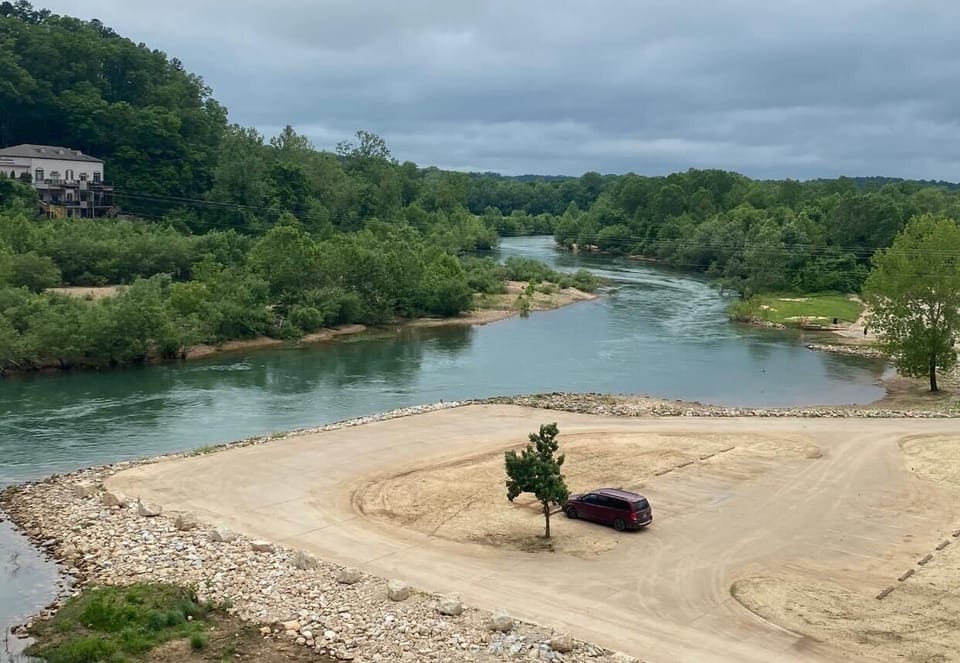 Brookstone across Current River from City Park in downtown Van Buren!
