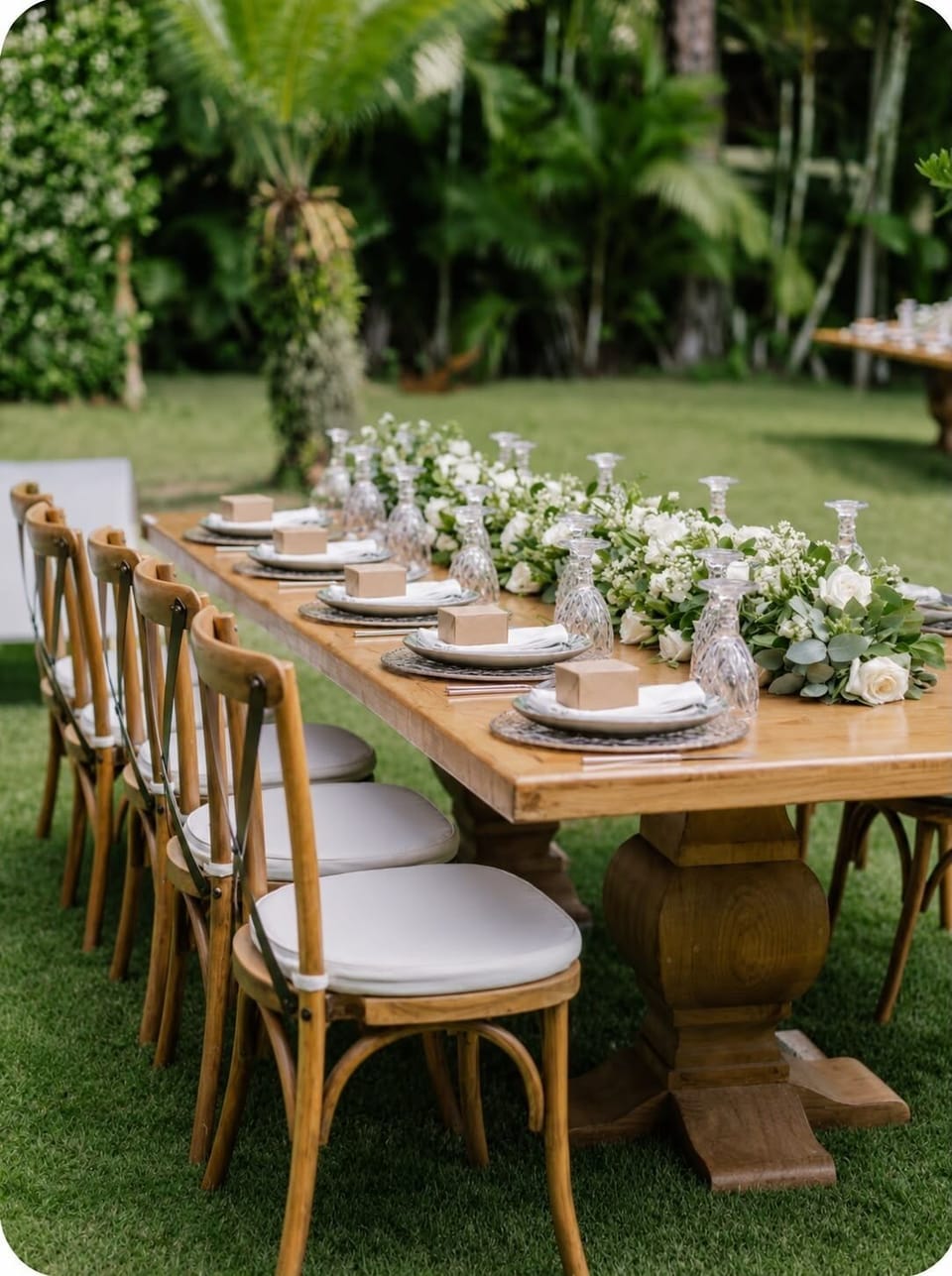 Outdoor banquet area