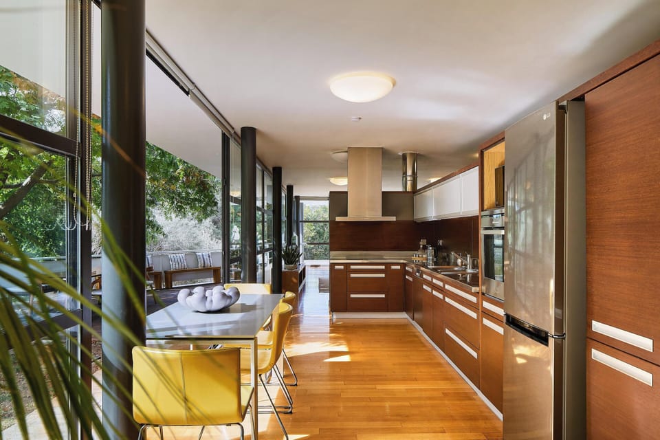 The villa offers a fully equipped kitchen with essentials for a self catered vacation.