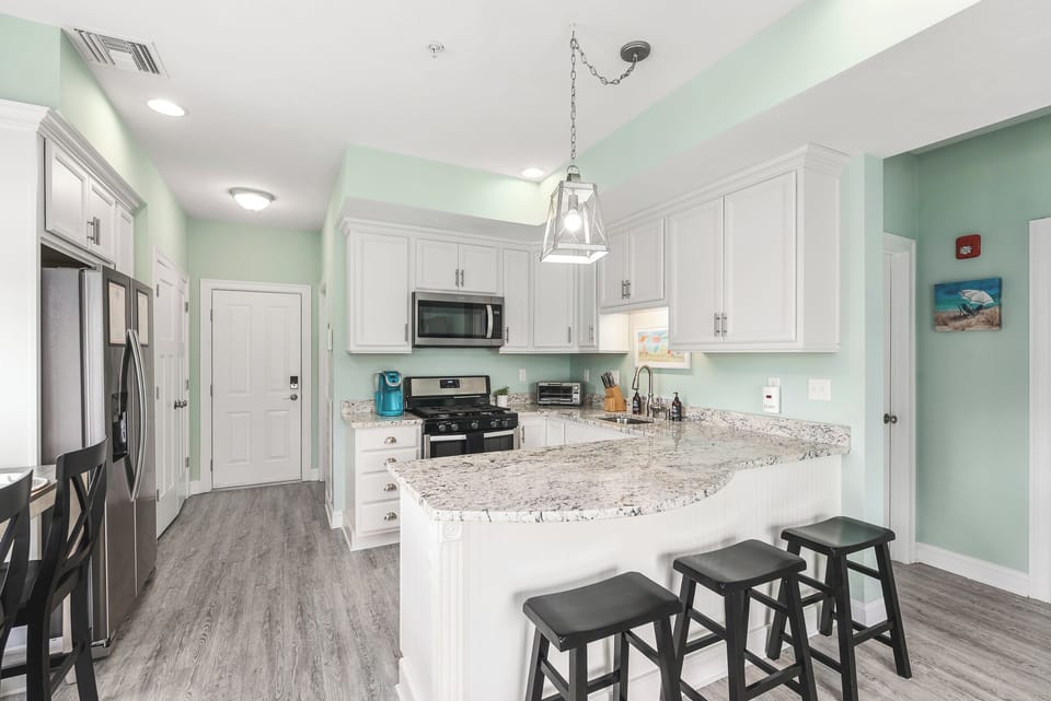 Open concept kitchen / living area