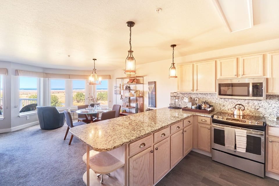 Ocean views from the kitchen