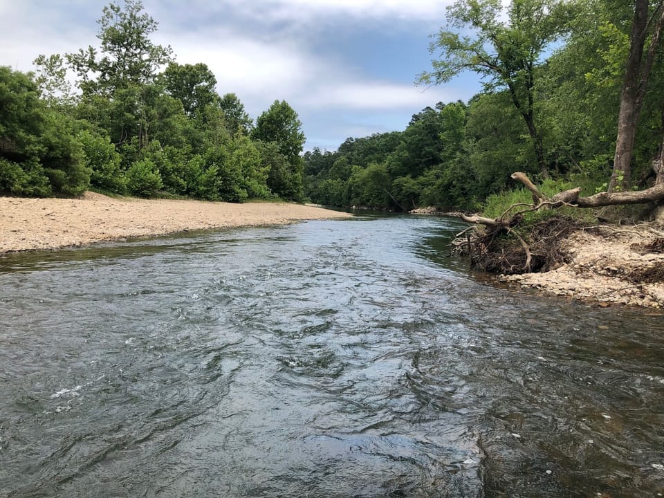 River below cabin