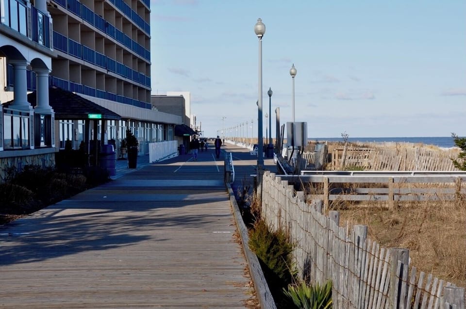 View of the boardwalk looking north!