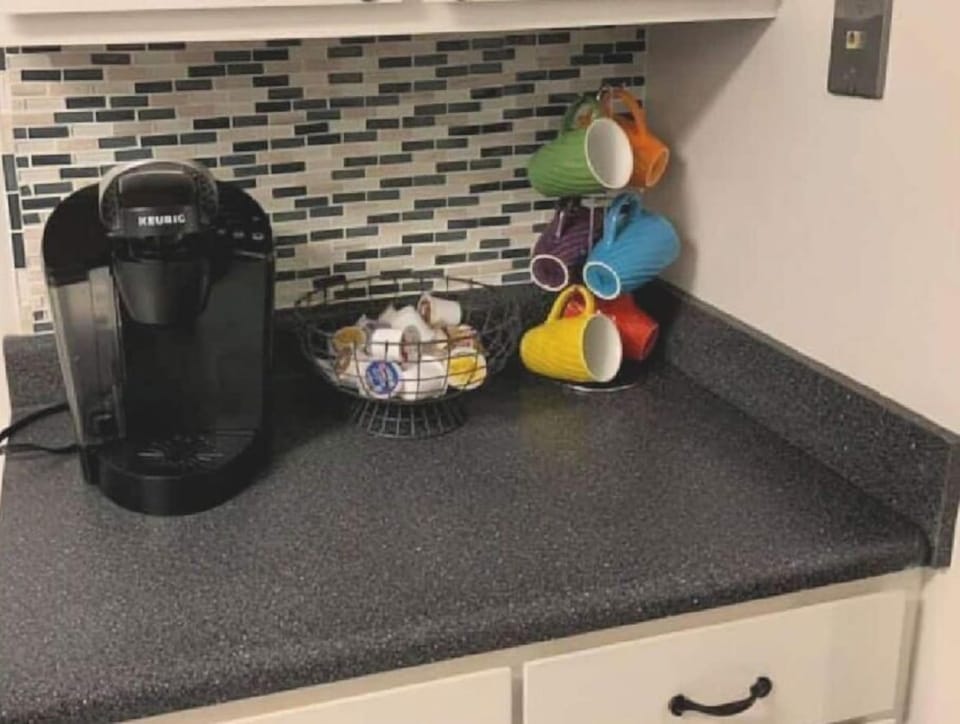 Coffee counter.
