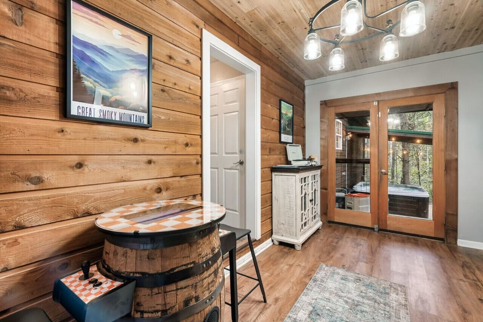 Spacious entryway has some fun and games to offer